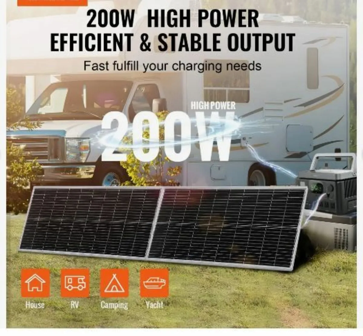 200W Monocrystalline Solar Panel Kit - Image 2