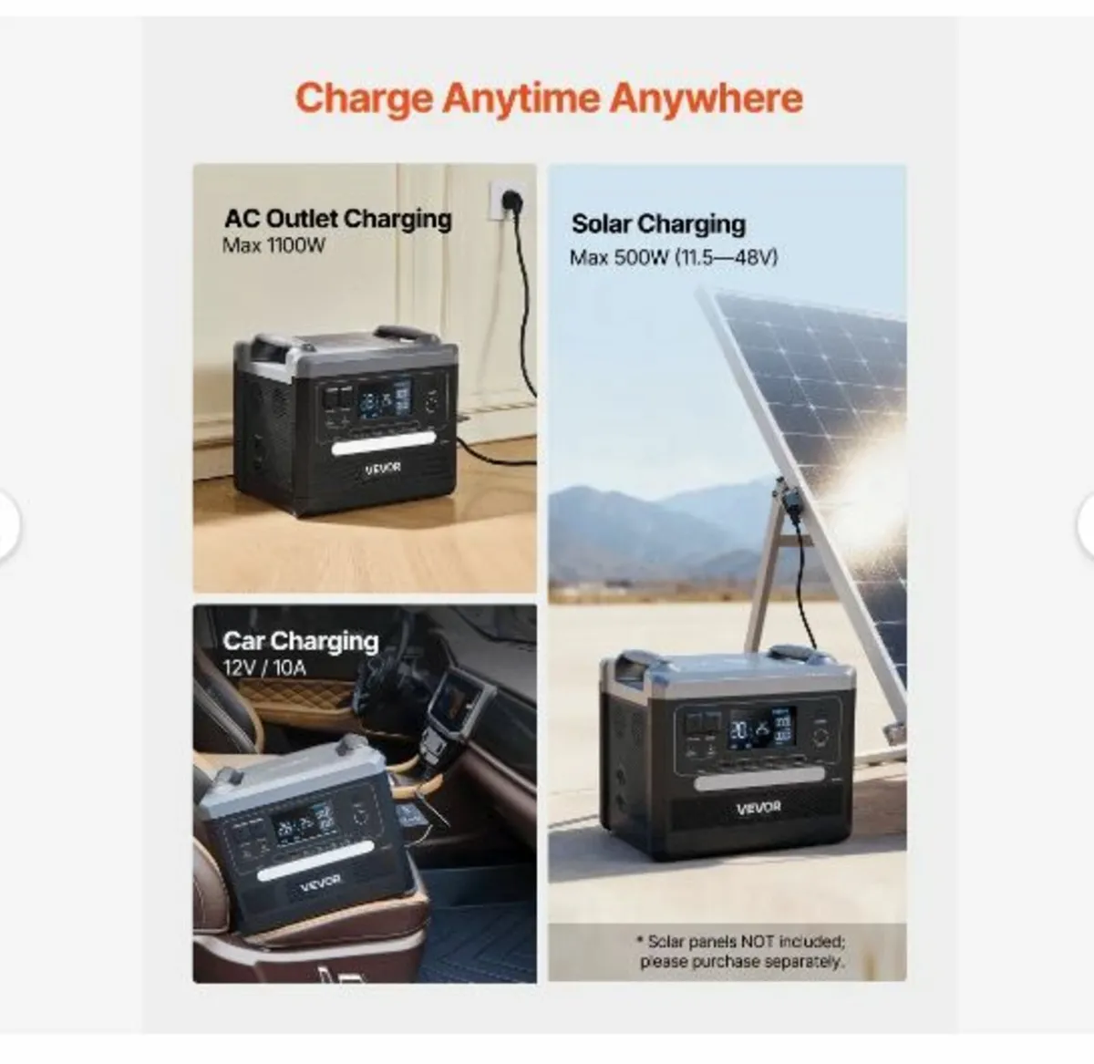 Portable Power Station, 2400W 2160Wh Power - Image 2