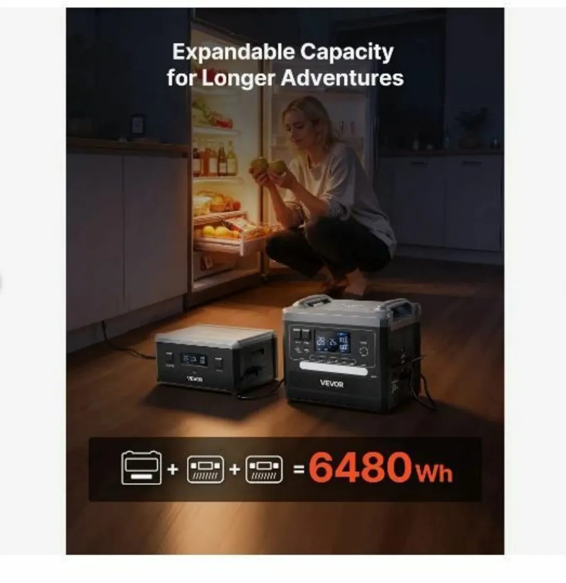 Portable Power Station, 2400W 2160Wh Power - Image 3