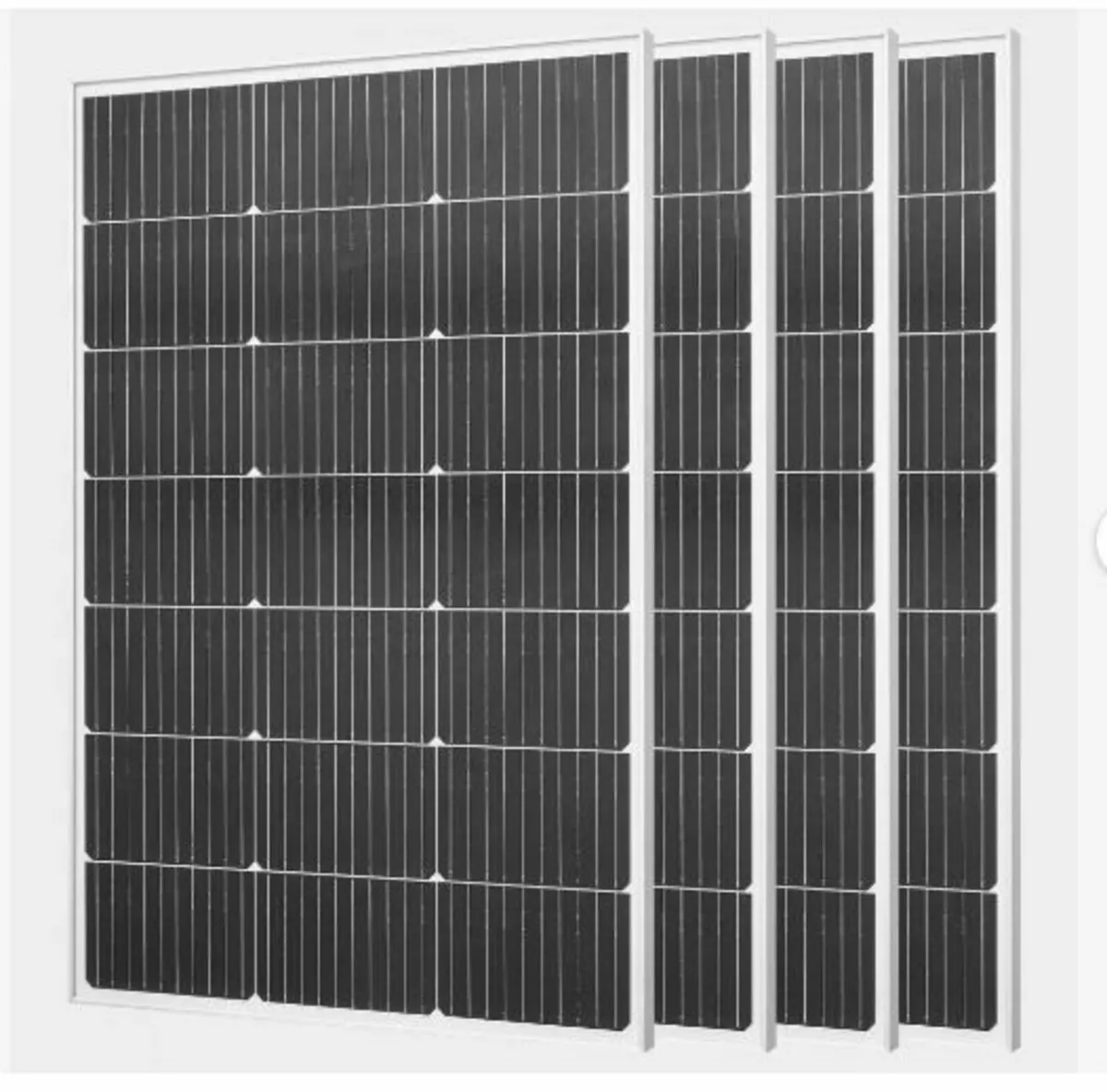 4PCS 100W Monocrystalline Solar Panels - Image 1