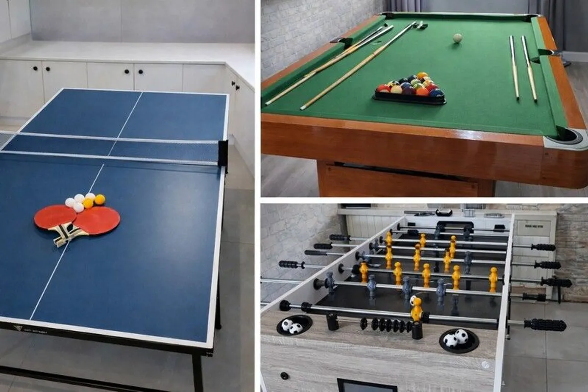 Games Room Bundle - Pool Table plus Full Size Table Tennis plus Football Table - Great Condition - Image 1