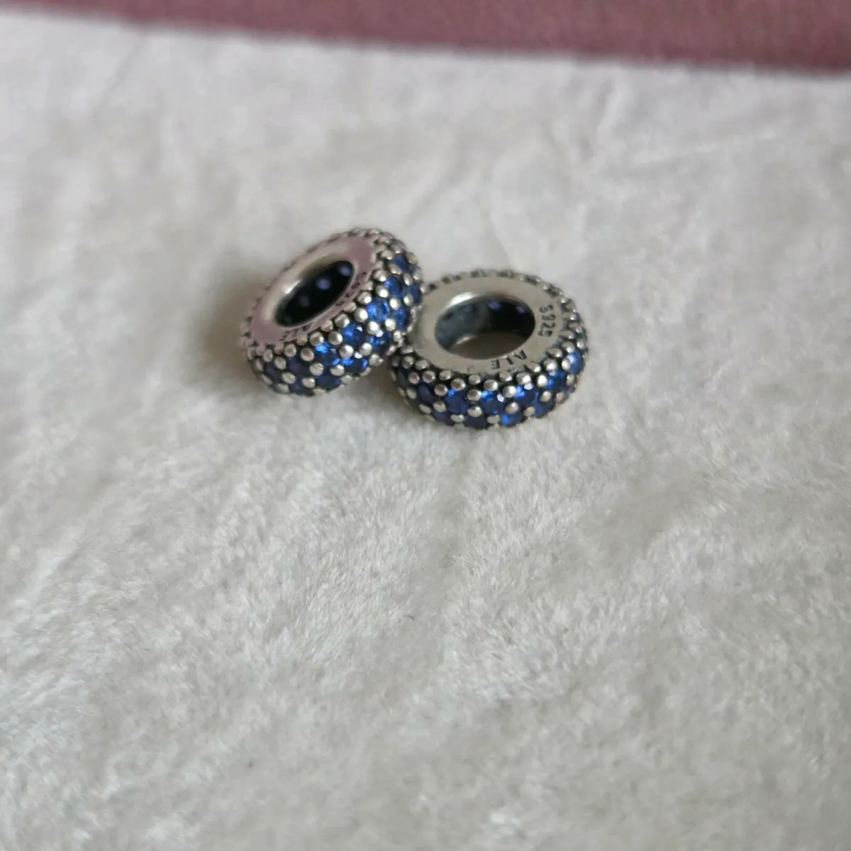 Pandora blue sparkle pave spacer Charm - Image 4