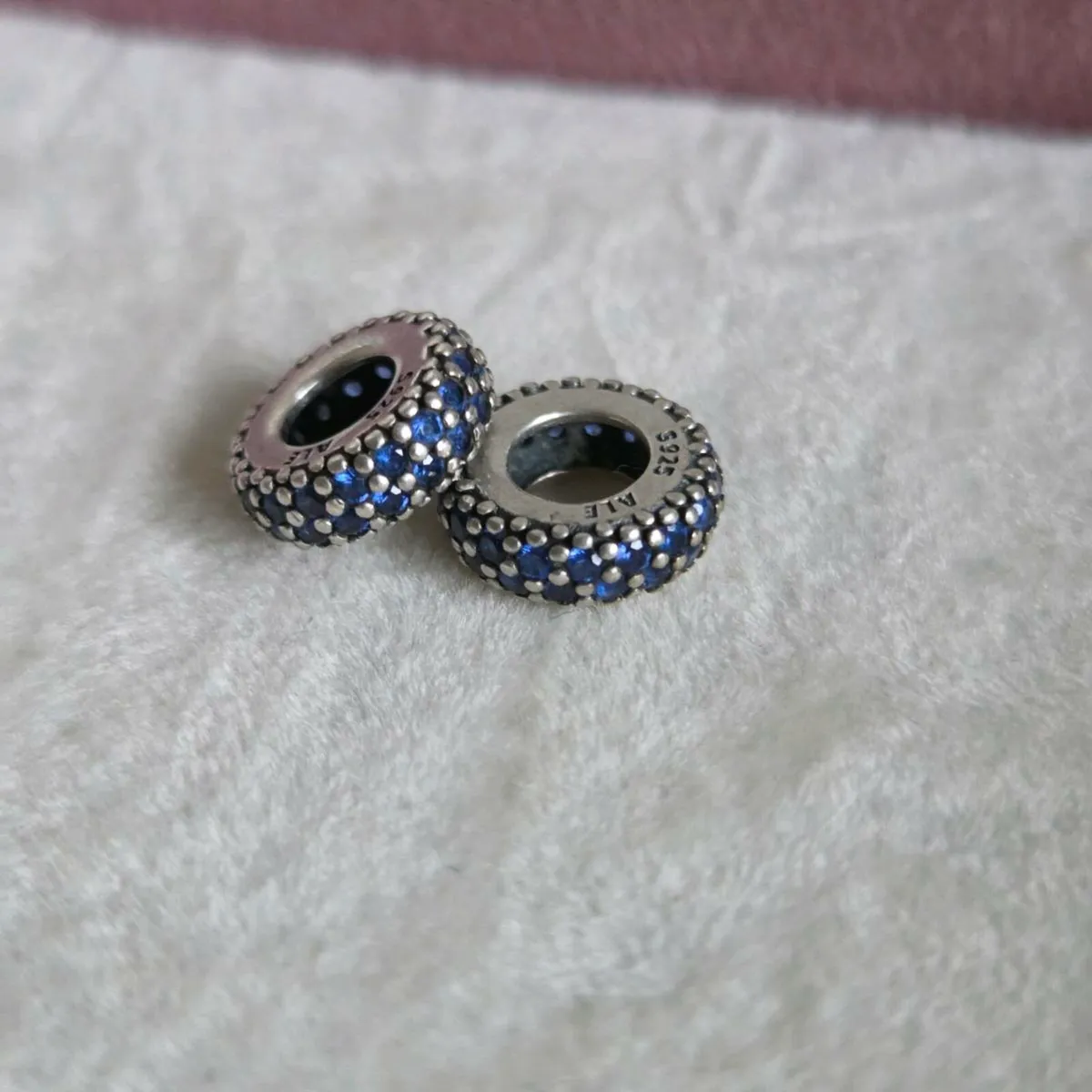 Pandora blue sparkle pave spacer Charm - Image 2