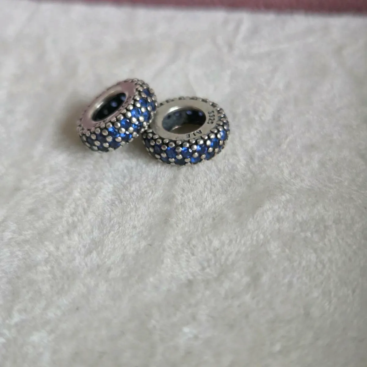 Pandora blue sparkle pave spacer Charm - Image 3