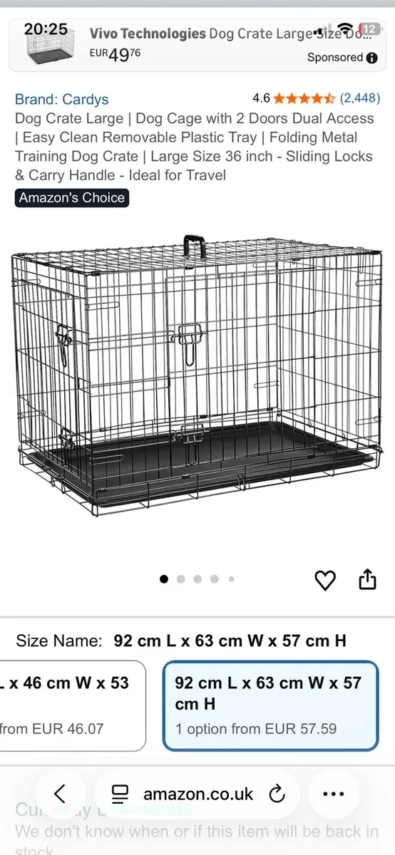 Dog Crate Cage Large - Image 2