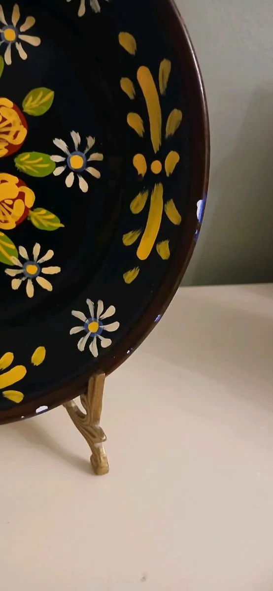 Vintage Handpainted Enamel Tin Plates - Image 4