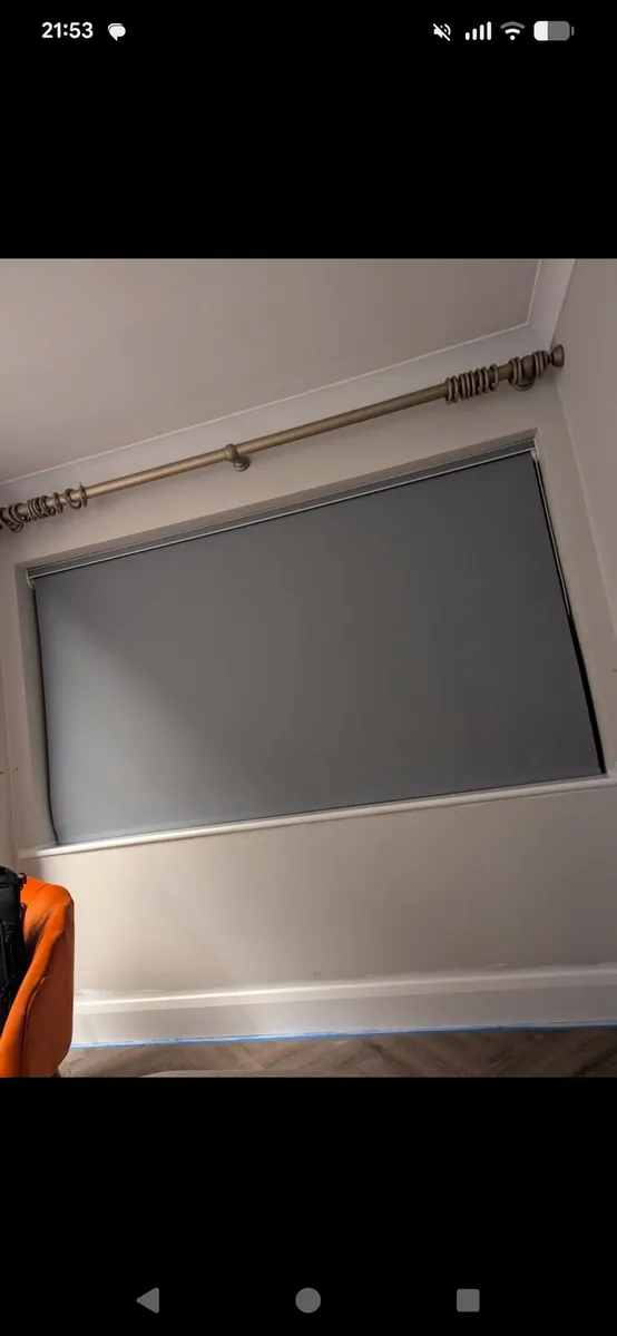 Antique gold curtain pole