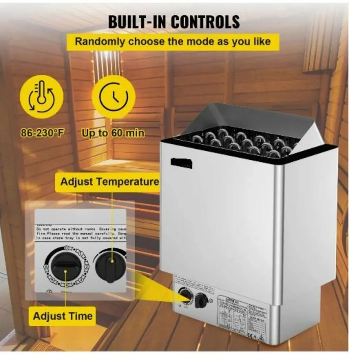9KW Sauna Heater Stove 380V-415V - Image 4