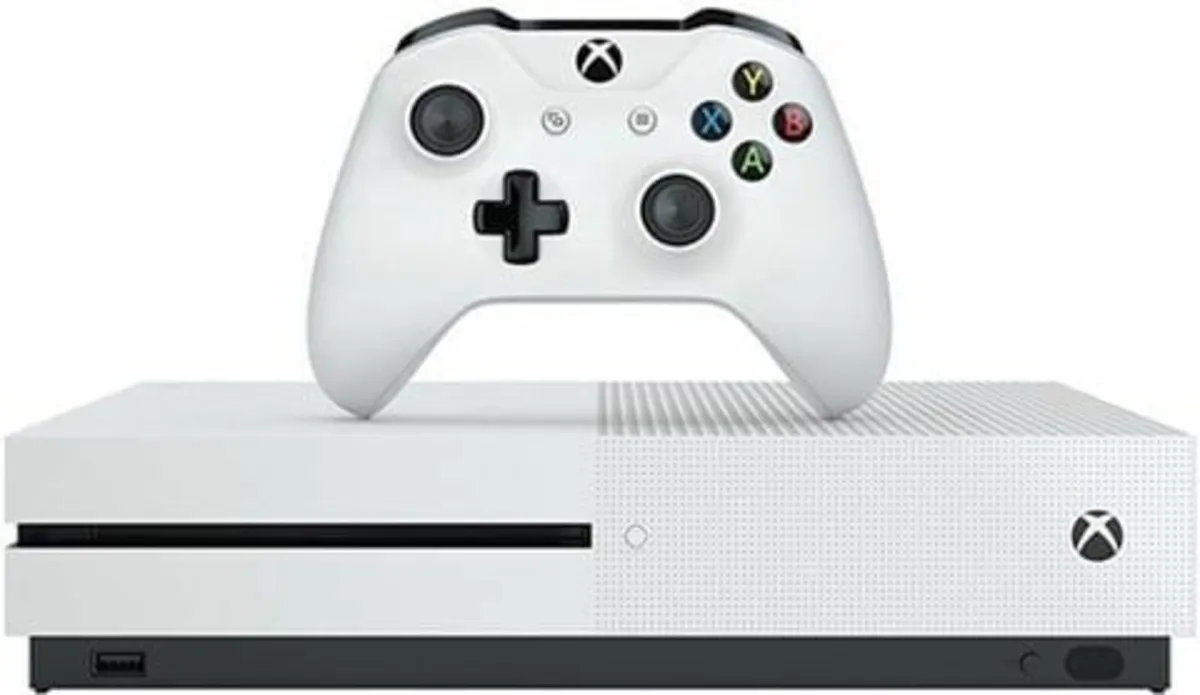 Xbox One S White + 2 Controllers + Cables – Fully - Image 2