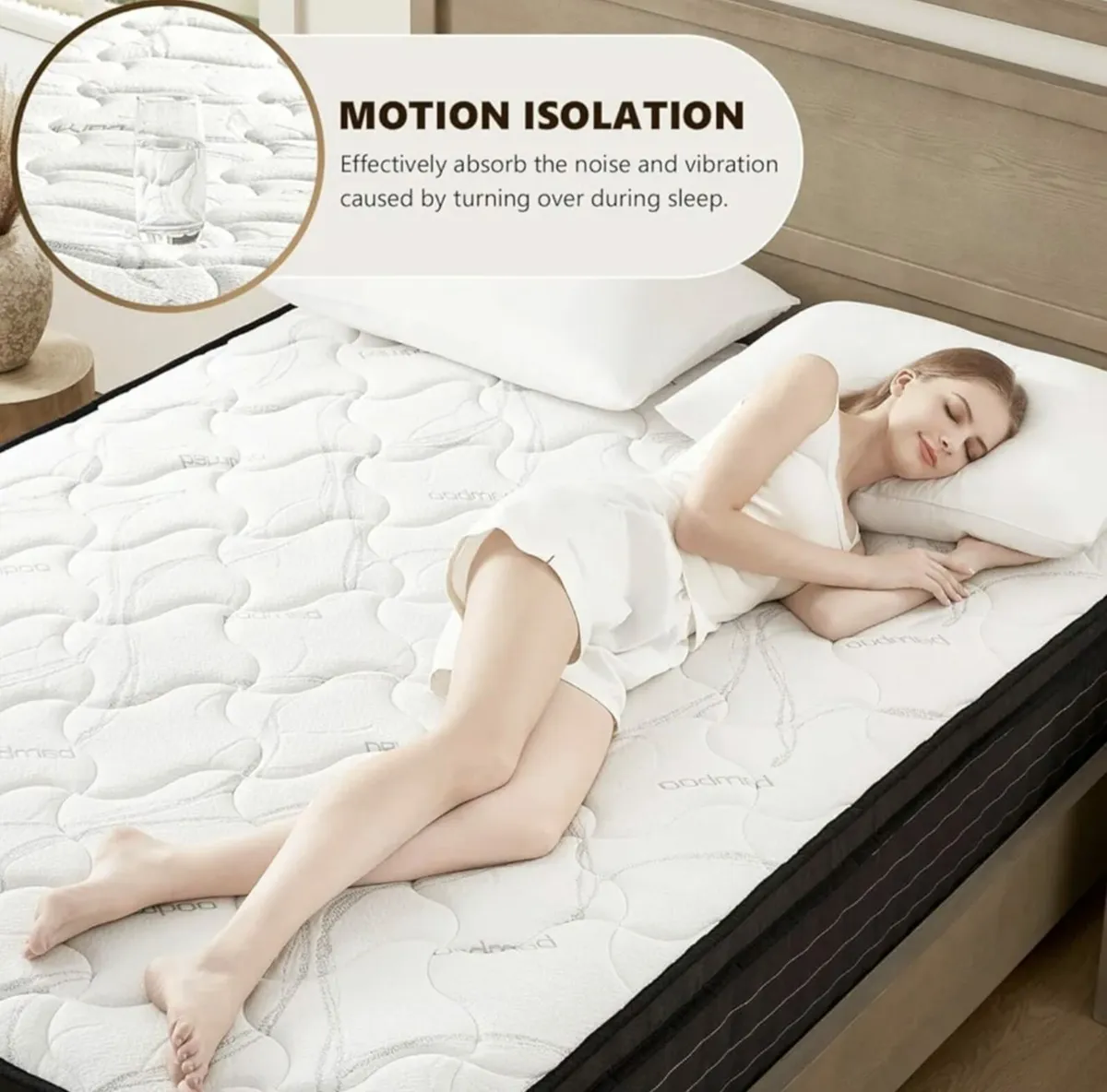 hybrid mattress size double king size available - Image 2