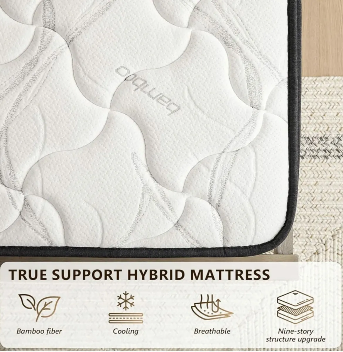 hybrid mattress size double king size available - Image 4