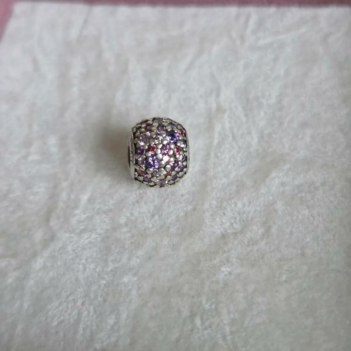 Pandora multi pink & purple mosaic pave charm - Image 1