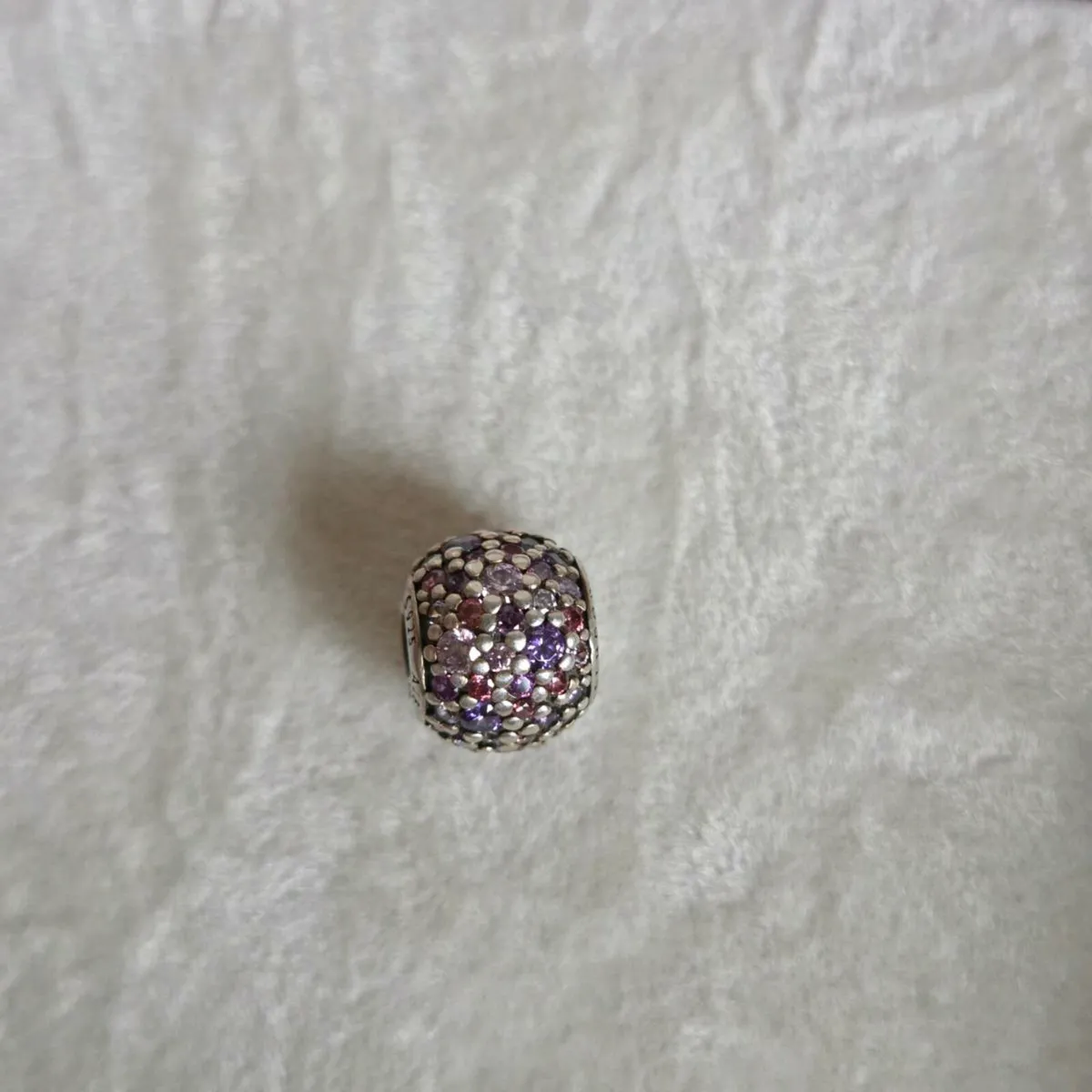 Pandora multi pink & purple mosaic pave charm - Image 2