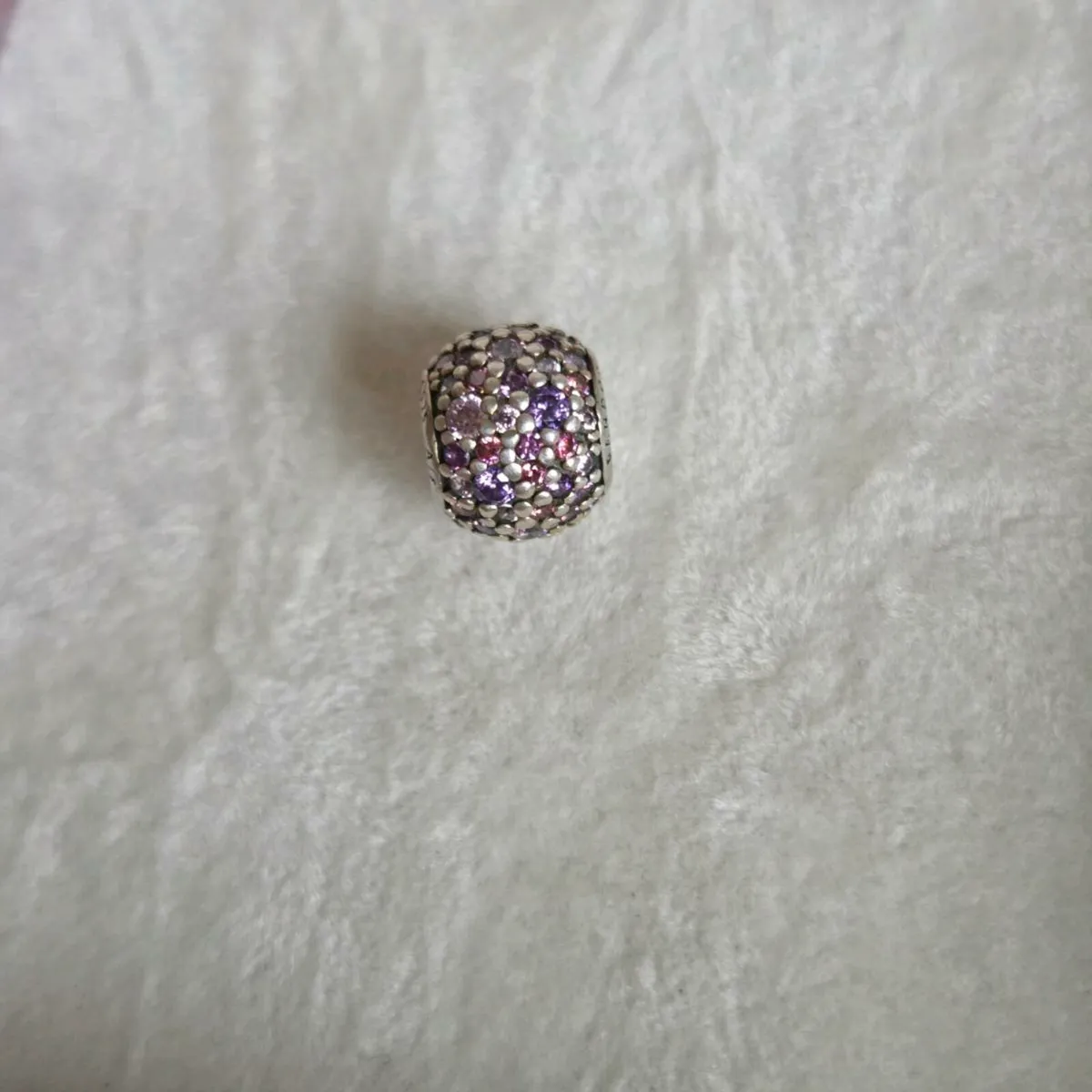 Pandora multi pink & purple mosaic pave charm - Image 3