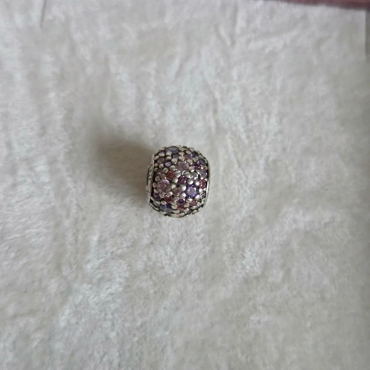 Pandora multi pink & purple mosaic pave charm - Image 4