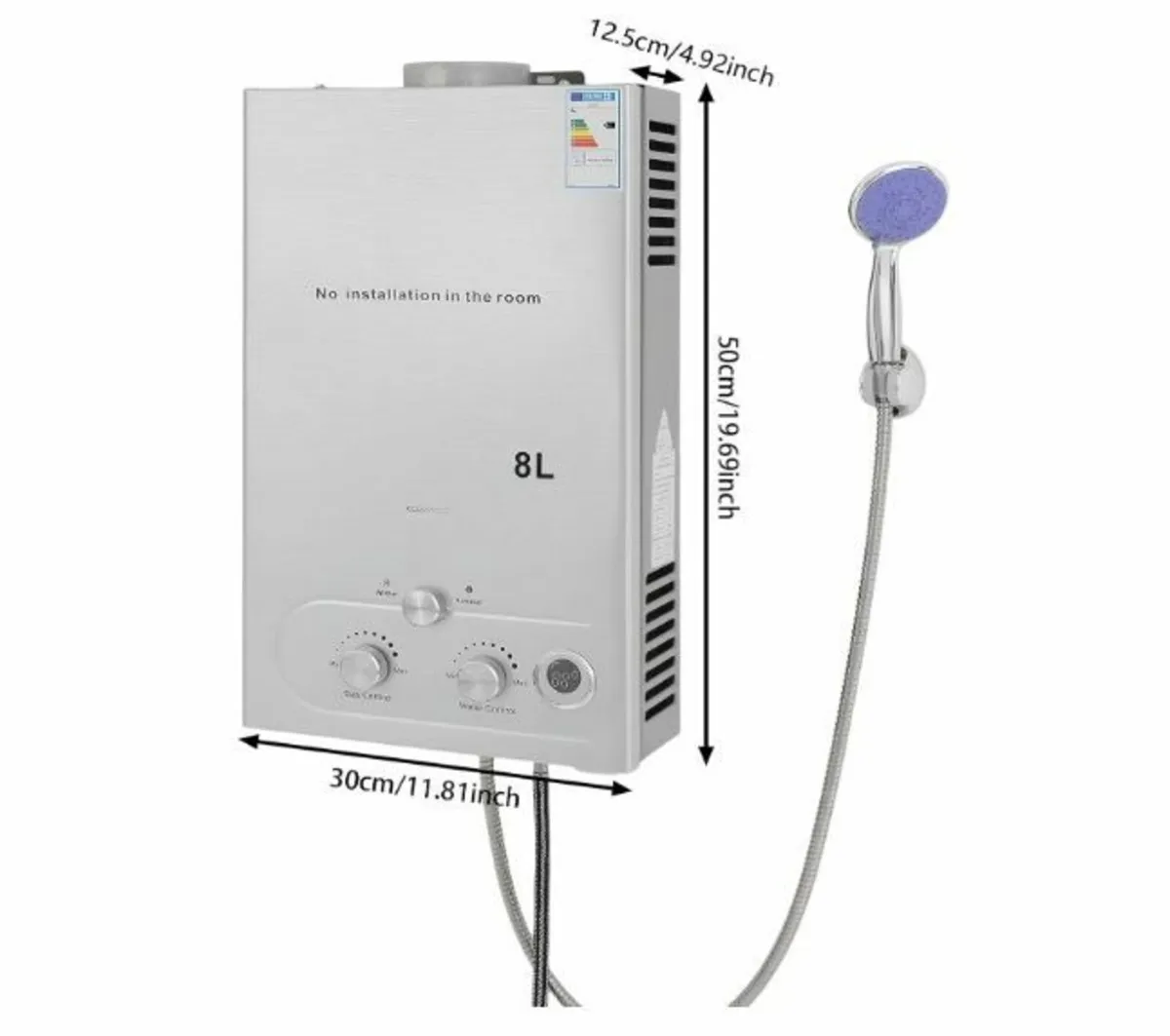 Gas Instantaneous Water Heater 8 L, 18 KW - Image 4