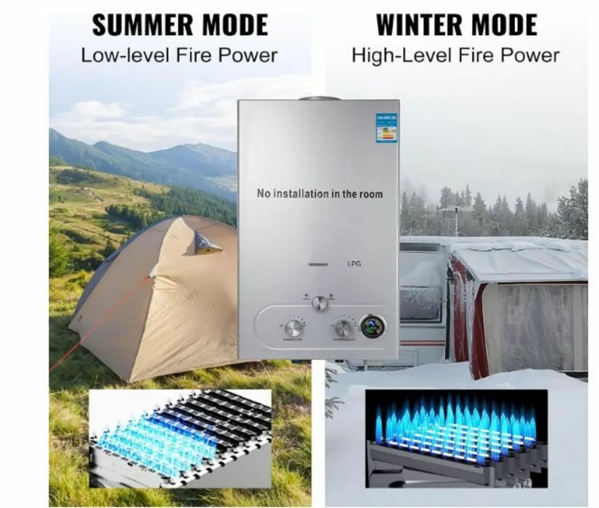 Propane Gas Instantaneous Water Heater 8L 16KW - Image 3