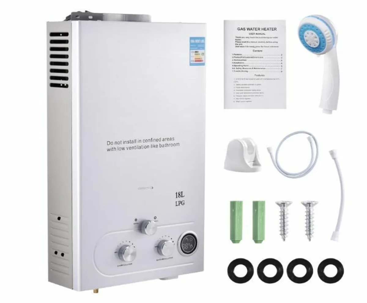18L Gas Instantaneous Water Heater, 32 KW - Image 1
