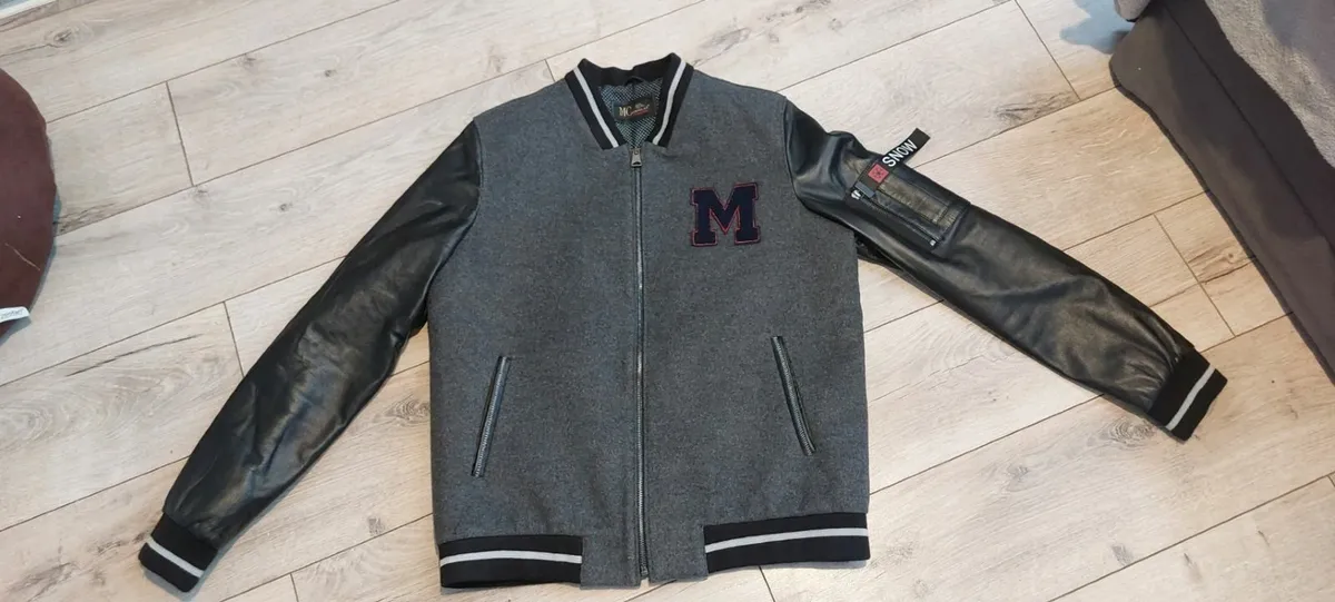 Leather Varsity Jacket - Image 1