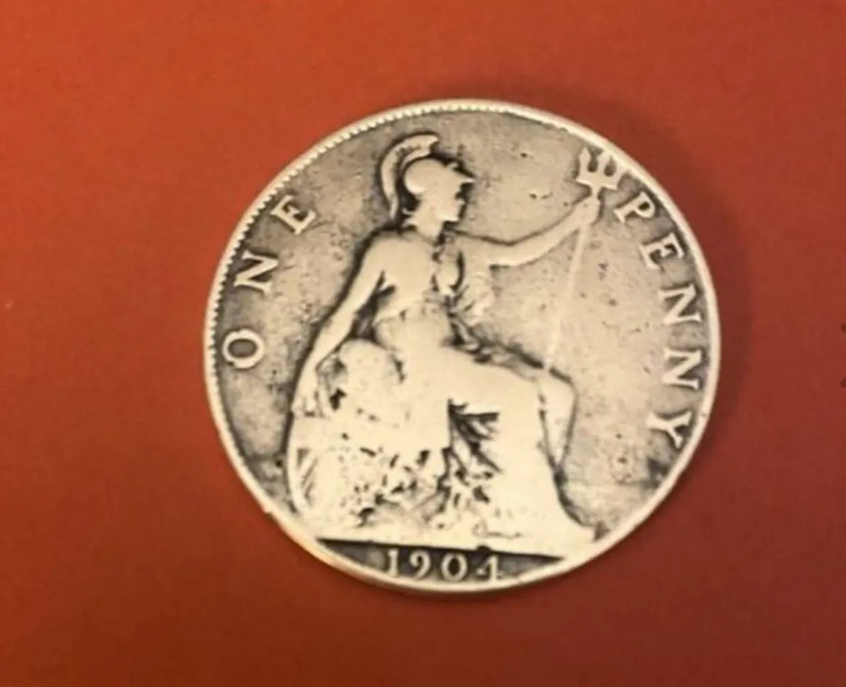 Edward VII, Penny 1904, Free Post - Image 1
