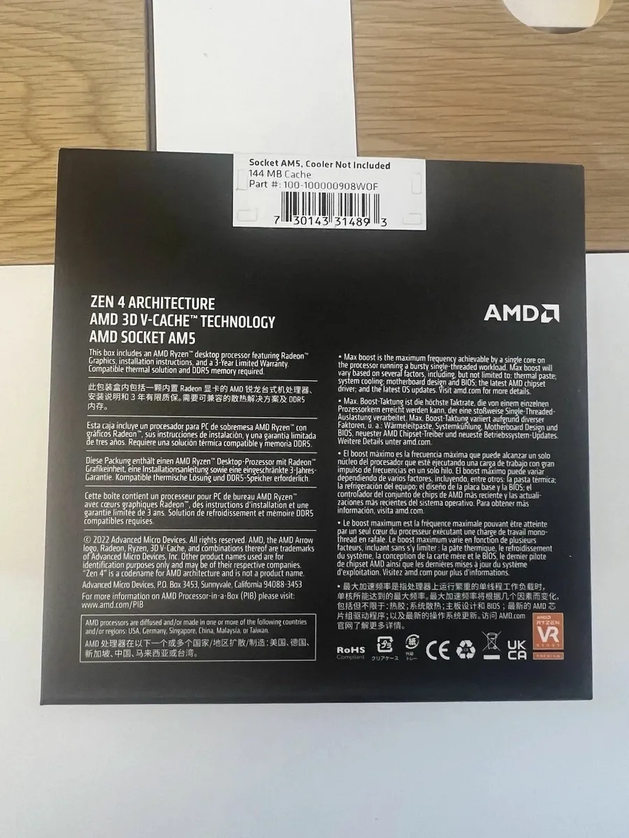 AMD Ryzen 9 7950X3D CPU 5.7GHz Processor AM5 - Image 2