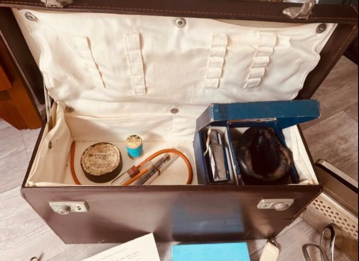 Vintage Obstetrics Medical Bag and Instruments - Image 3