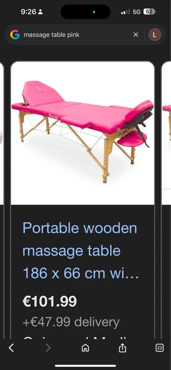Massage table