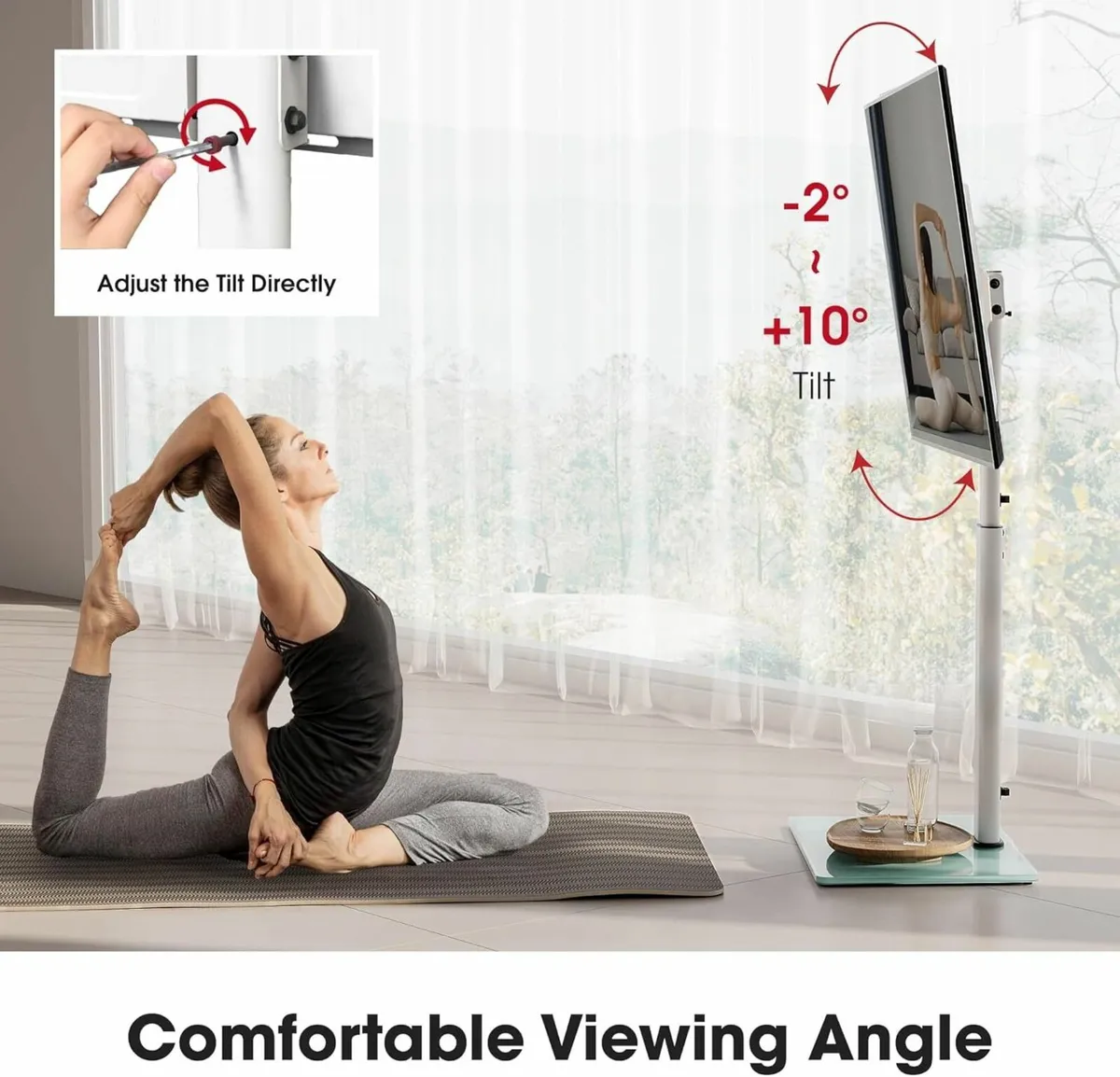 TV Stand Floor for 32-70 Inch TVs Tilting - Image 2