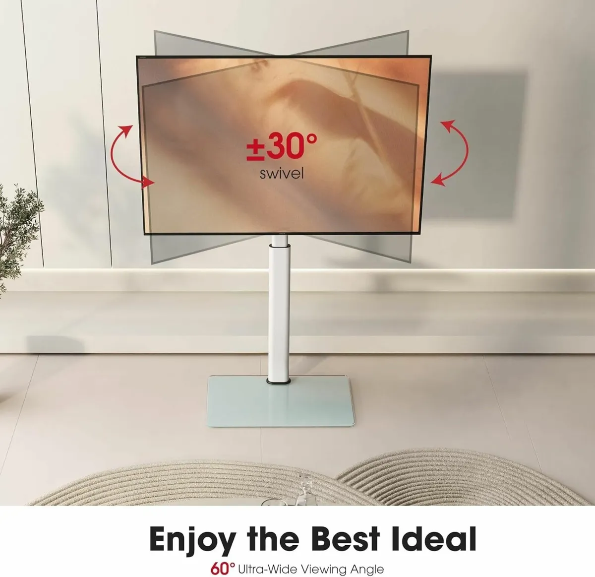 TV Stand Floor for 32-70 Inch TVs Tilting - Image 4