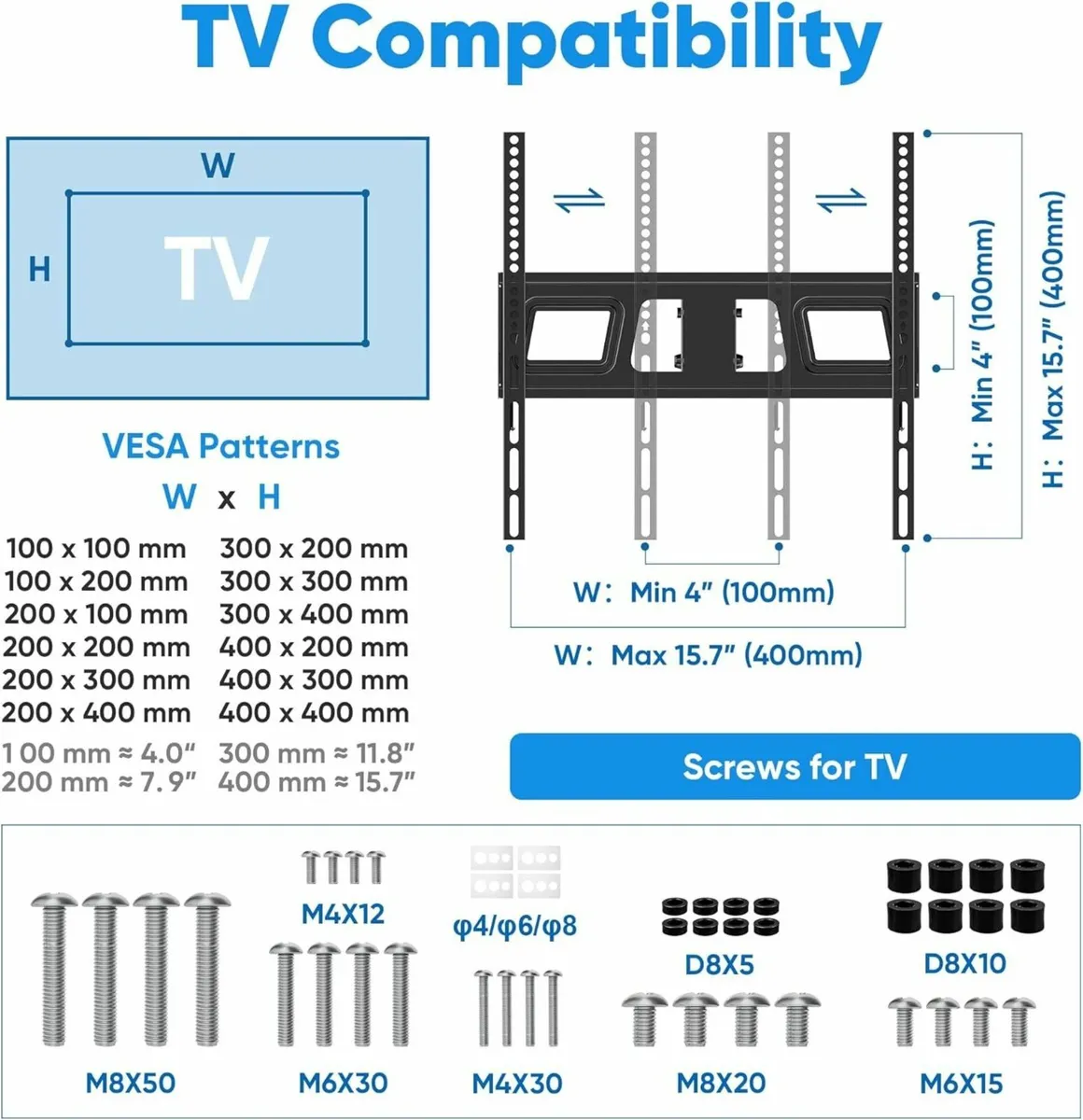 Mobile TV Stand for 23-60inch Flat Curved Screen - Image 4