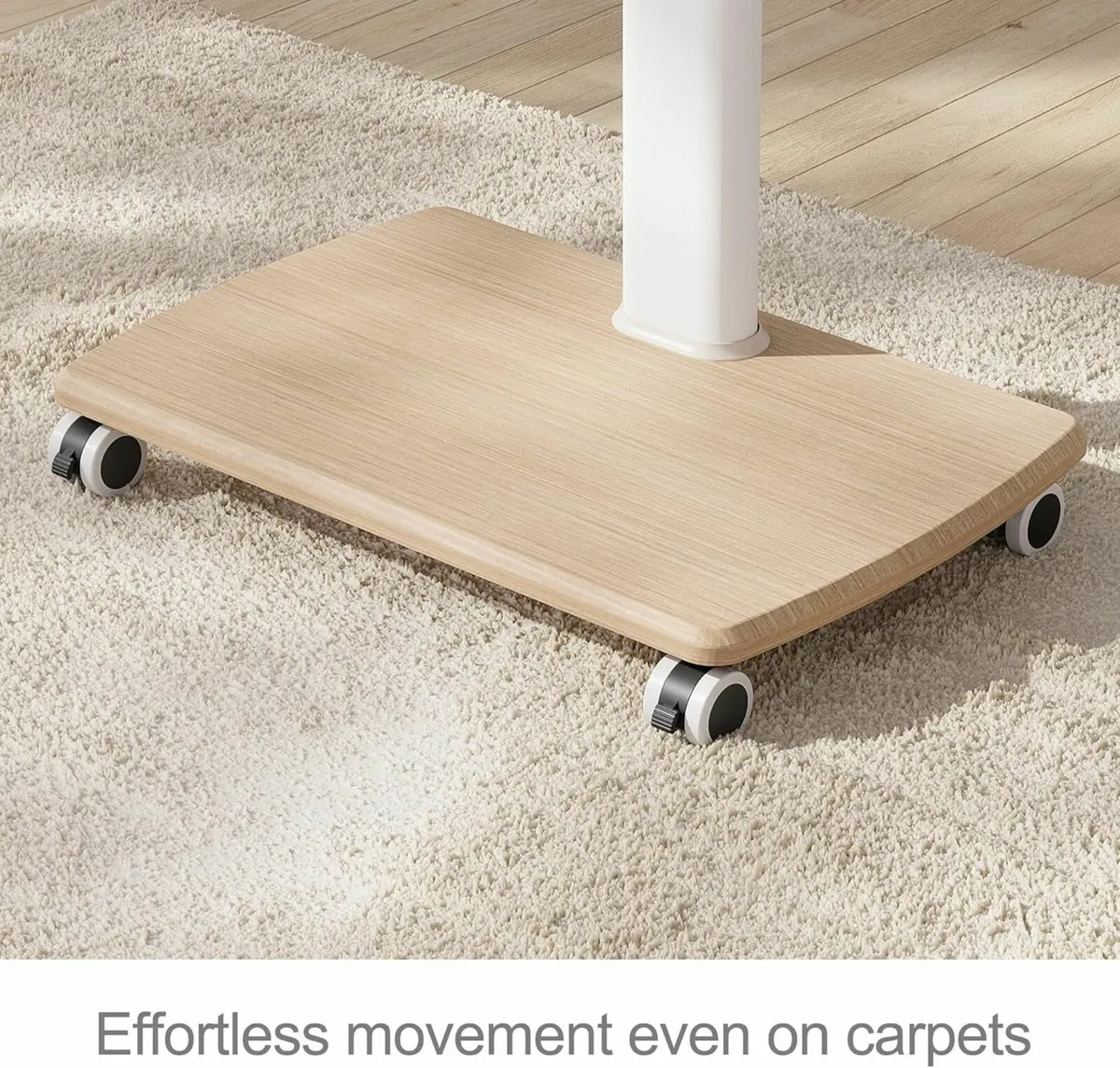 TV Stand on Wheels with 20mm Wood Base for 32-70 - Image 3