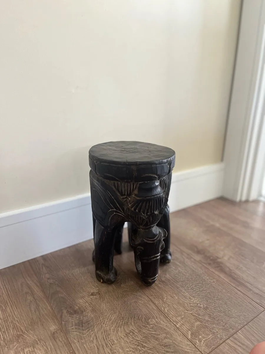 Antique African Tribal Carved Stool - Image 1