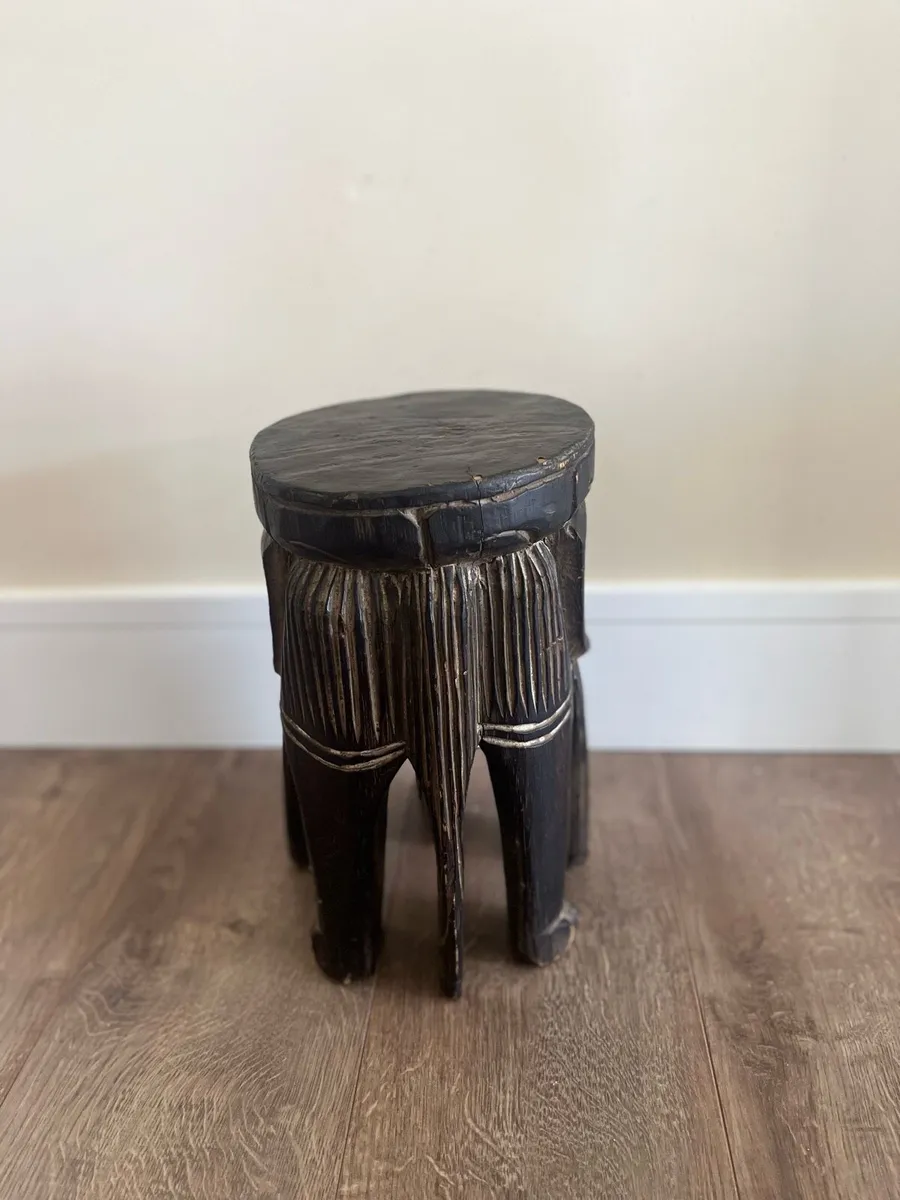 Antique African Tribal Carved Stool - Image 3