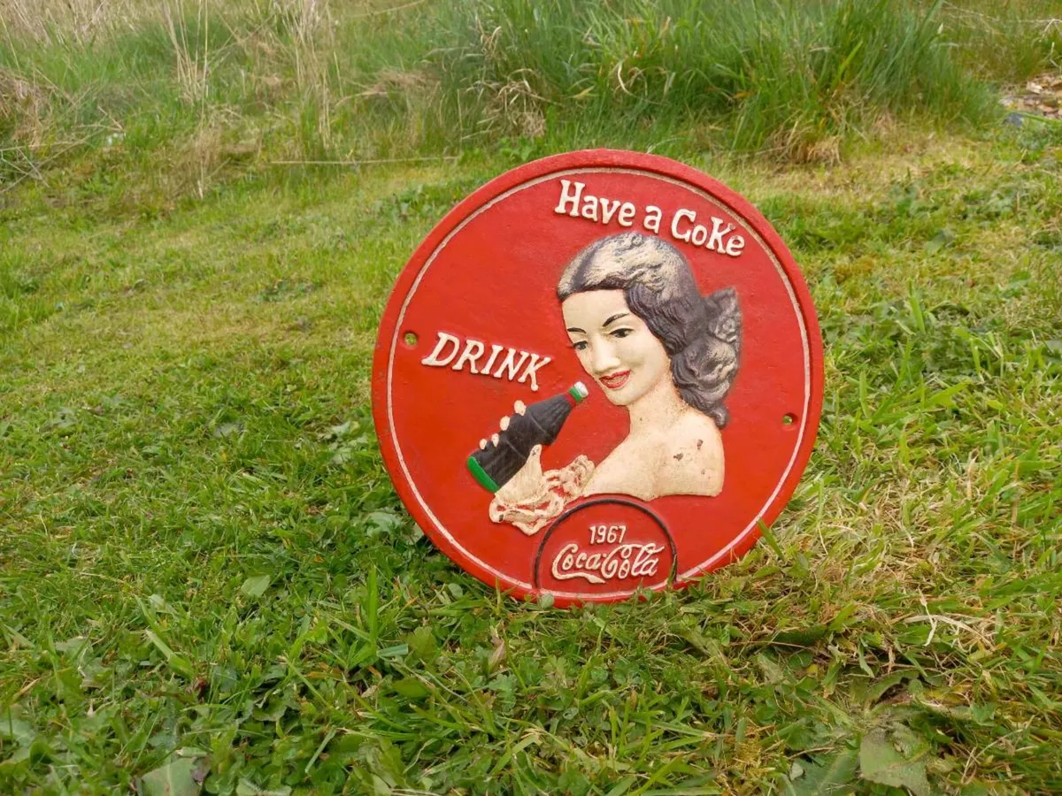 Coca-Cola Cast Iron Sign - Image 1