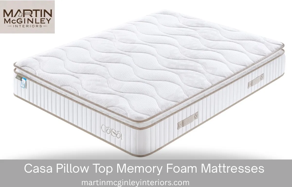 New Casa Memory Foam Pillow Top Mattresses - Image 1