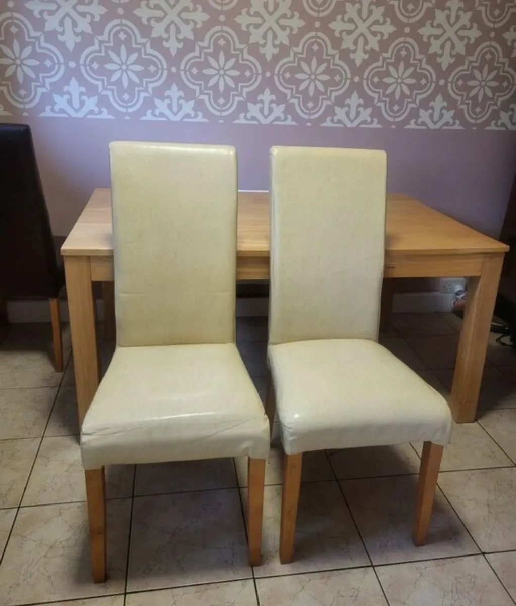 Leather chairs cream 2