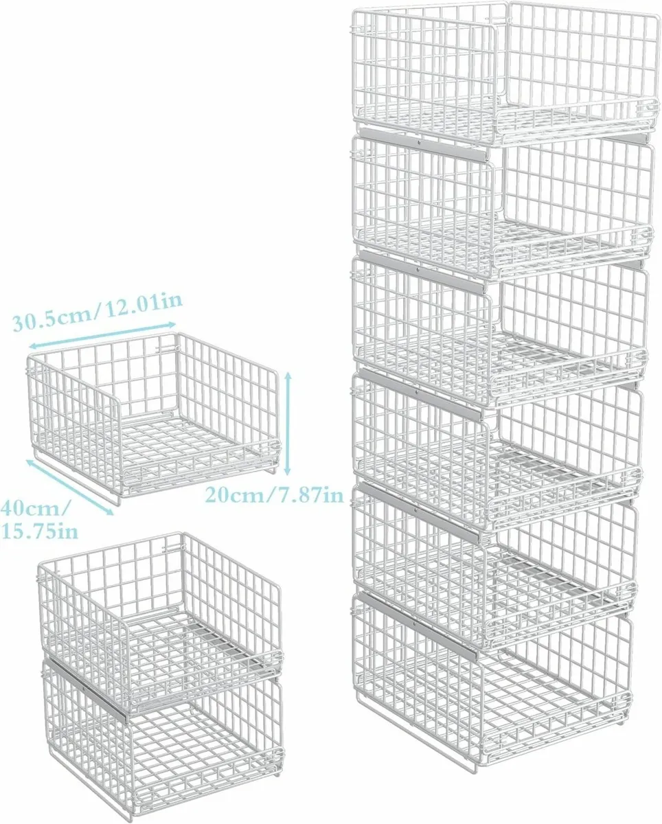 6 Pack Pull out Wardrobe Storage Organiser Drawer - Image 3