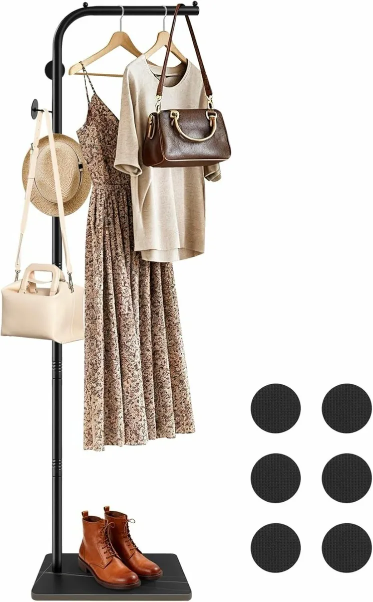 Metal Coat Stand 180cm L- shape Freestanding Rack - Image 1