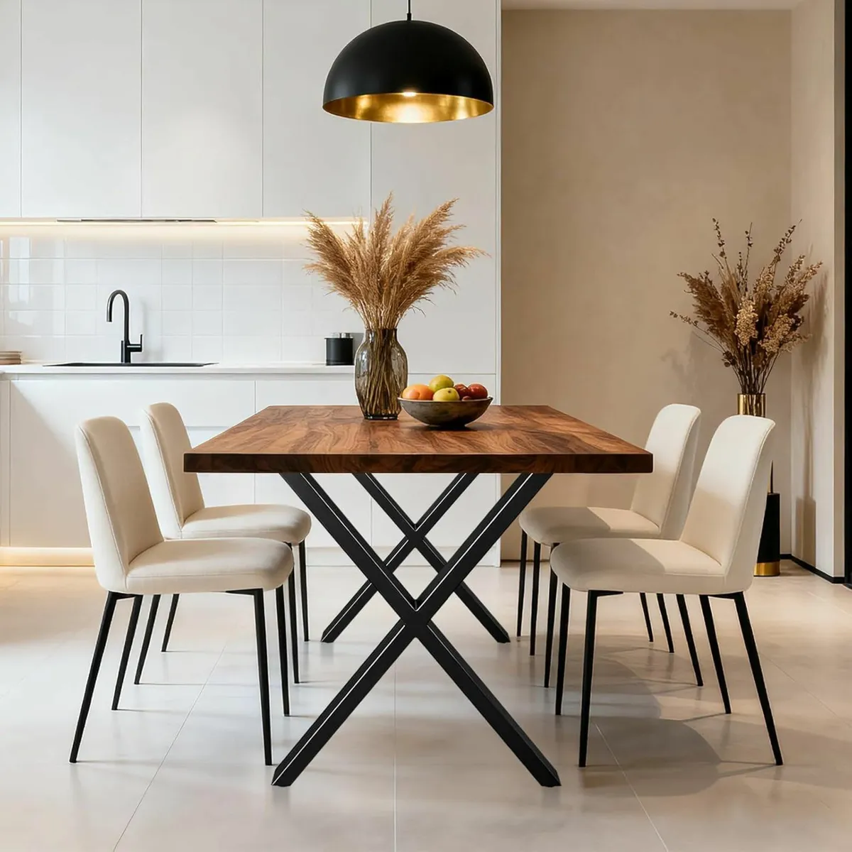 Metal Table Legs 70 cm X-Shaped Frame with - Image 2