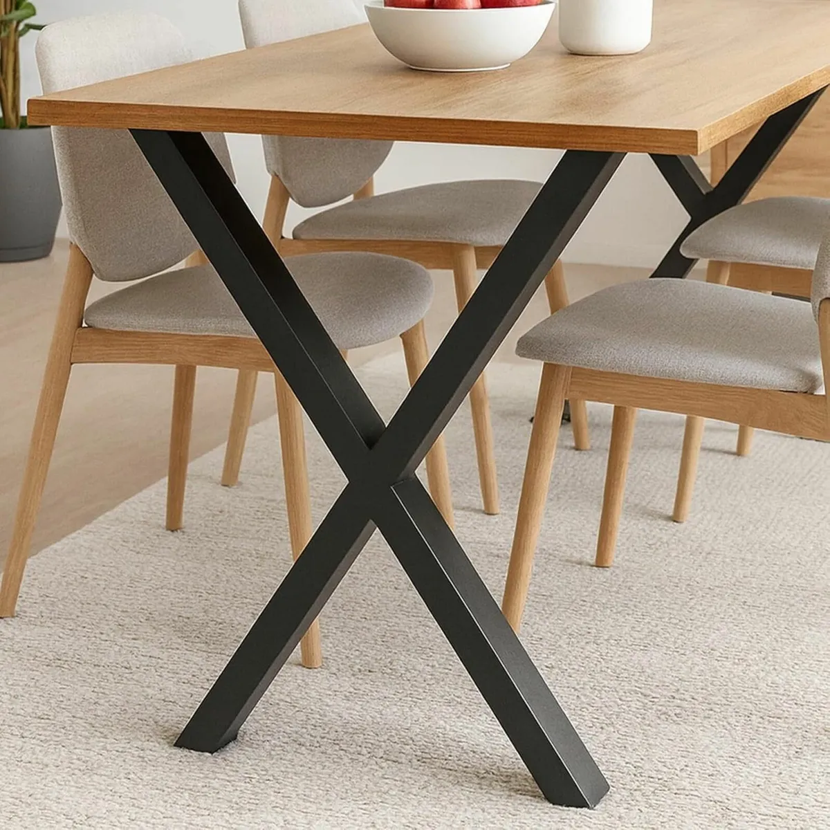 Heavy Duty Metal Table Legs Set of 2 Industrial - Image 2