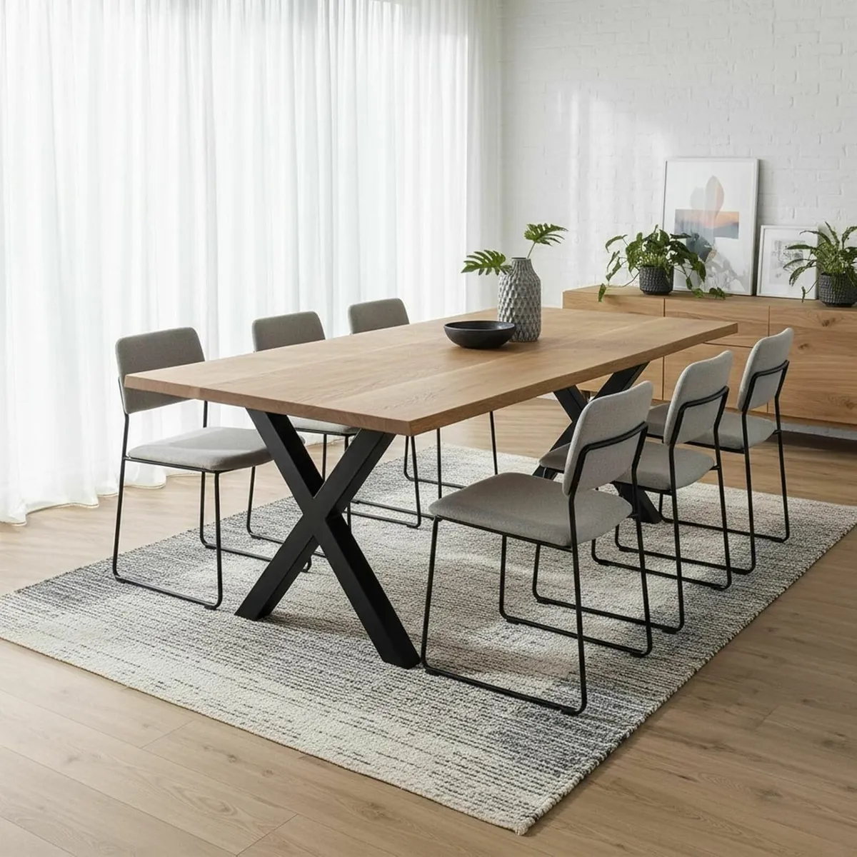 Heavy Duty Metal Table Legs Set of 2 Industrial - Image 3