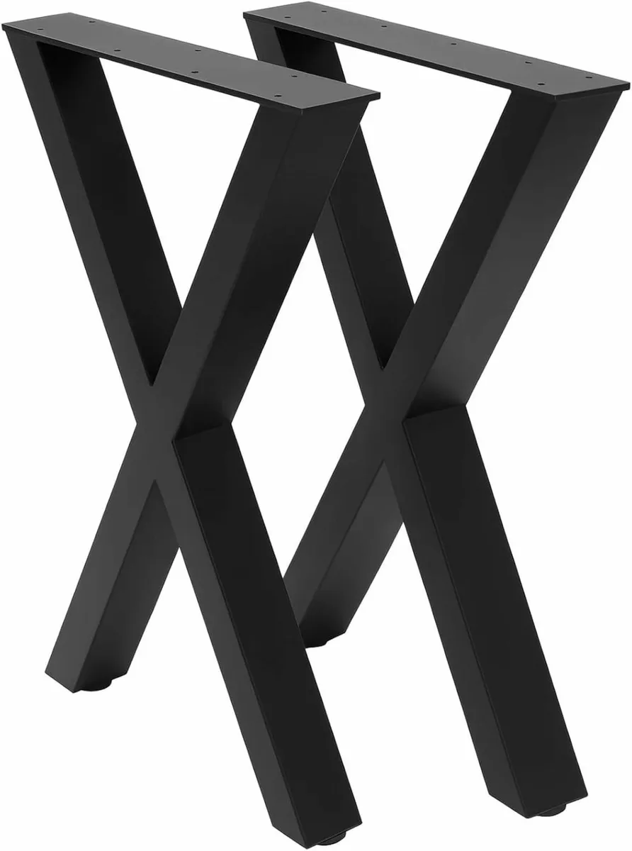 Heavy Duty Metal Table Legs Set of 2 Industrial - Image 1