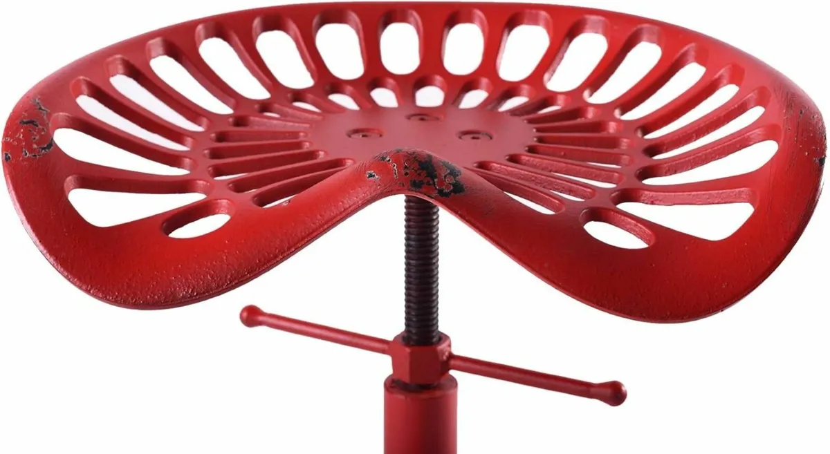 Vintage Industrial Bar Stools Cast Iron Tractor - Image 4