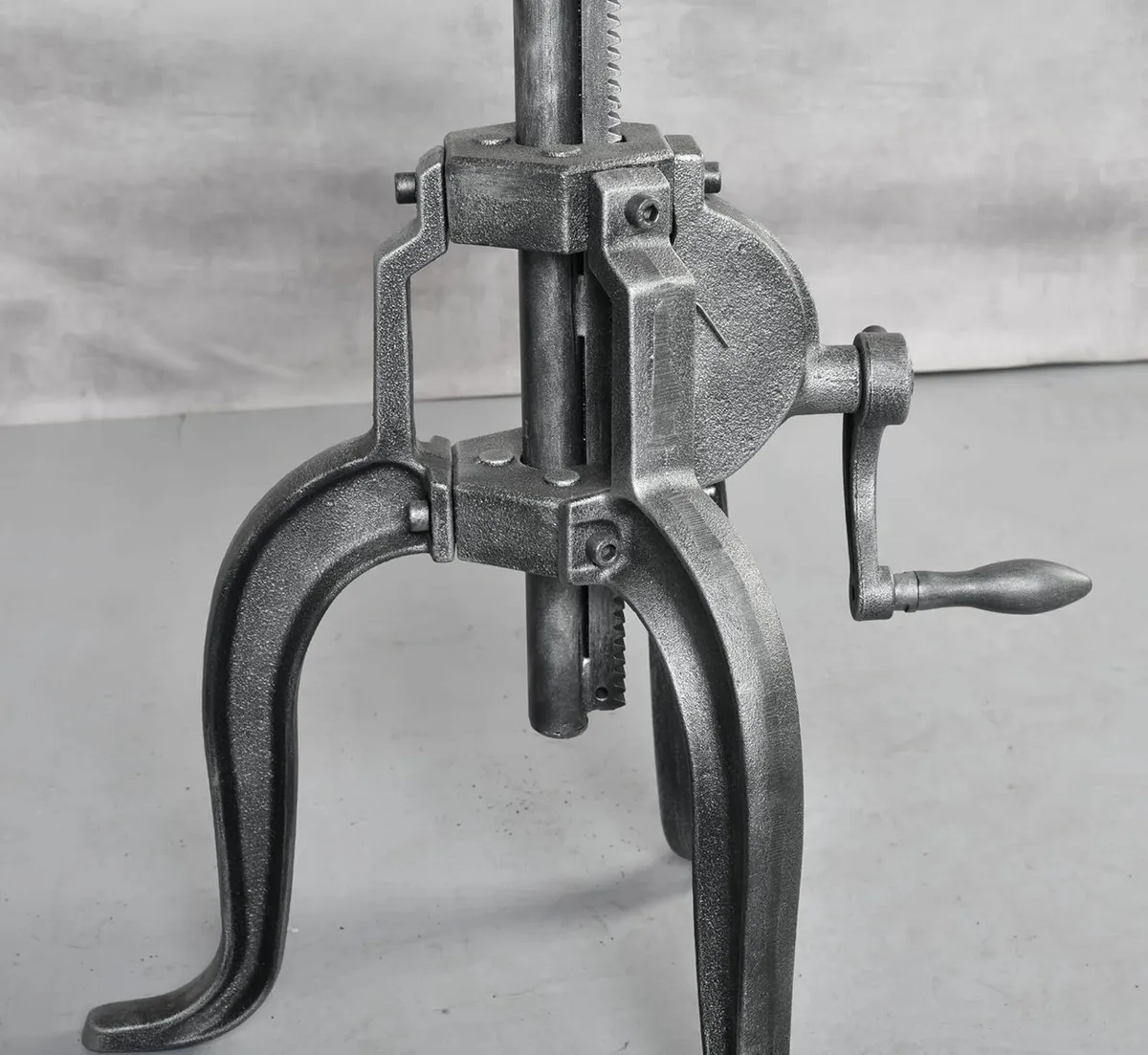 Antique Industrial DIY Crank Stool Cast Iron - Image 4