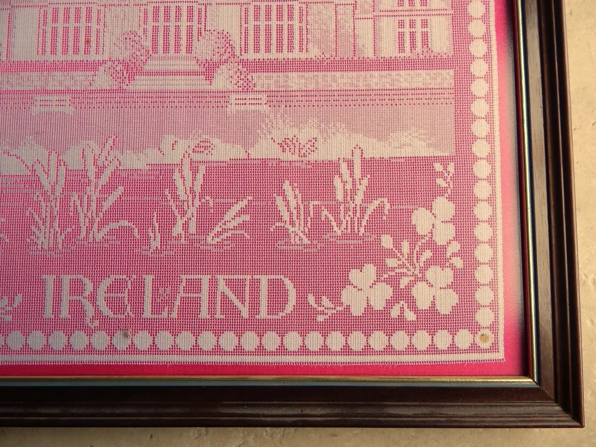 Large Vintage Lace Artwork of Muckross House - Image 3