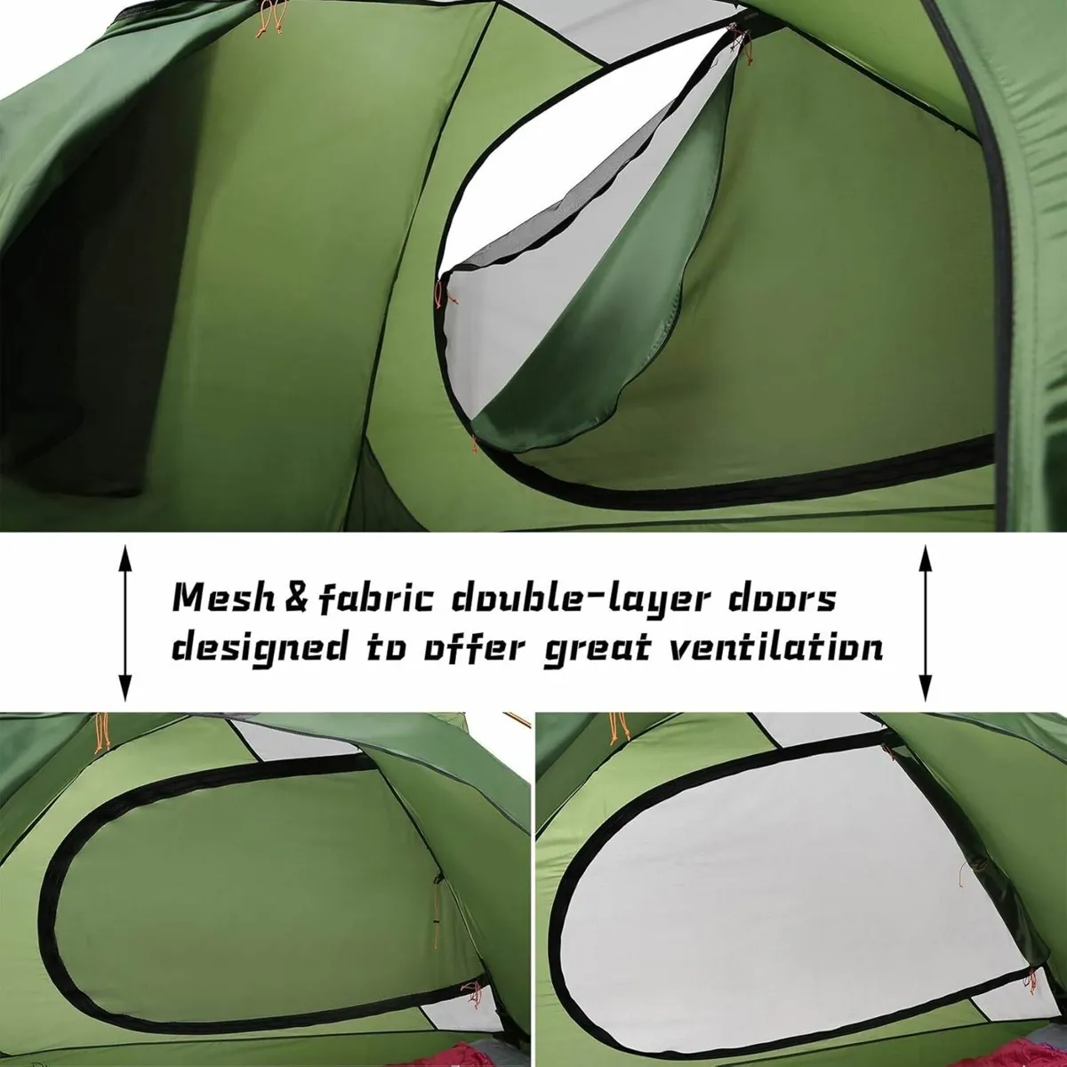 1/2 Man Tent for Camping - Waterproof 4 Season 2 - Image 3