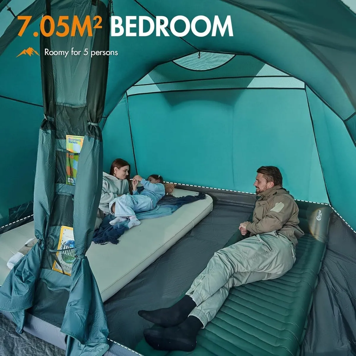 Luxury 5 Man Tent 3000mm Waterproof Large Family - Image 4