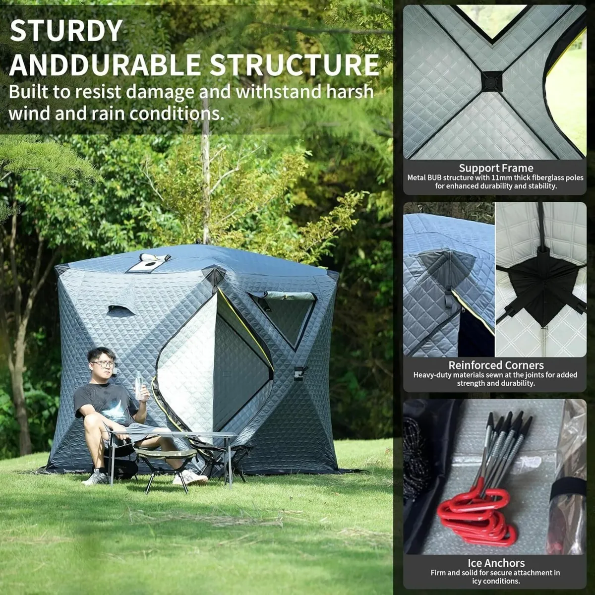 TENPLAY 2-in-1 Ice Fishing Sauna Tent 2.0 - Image 4