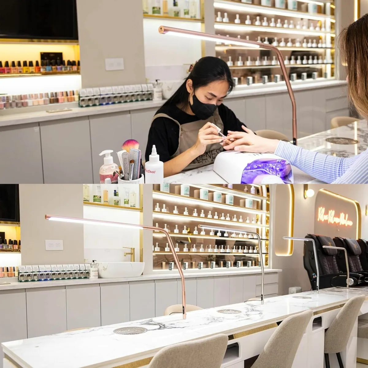 Slimline 4™ LED Table Lamp in Rose Gold - 6 000K - Image 4