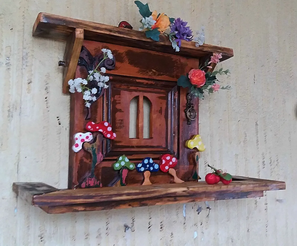 Rustic Driftwood Enchanted Door floating shelf. - Image 1